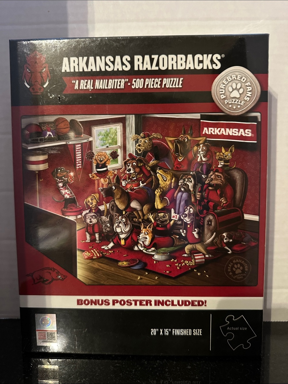 Arkansas Razorbacks “A Real Nailbiter” Puzzle 500 pc - SEALED New In Box